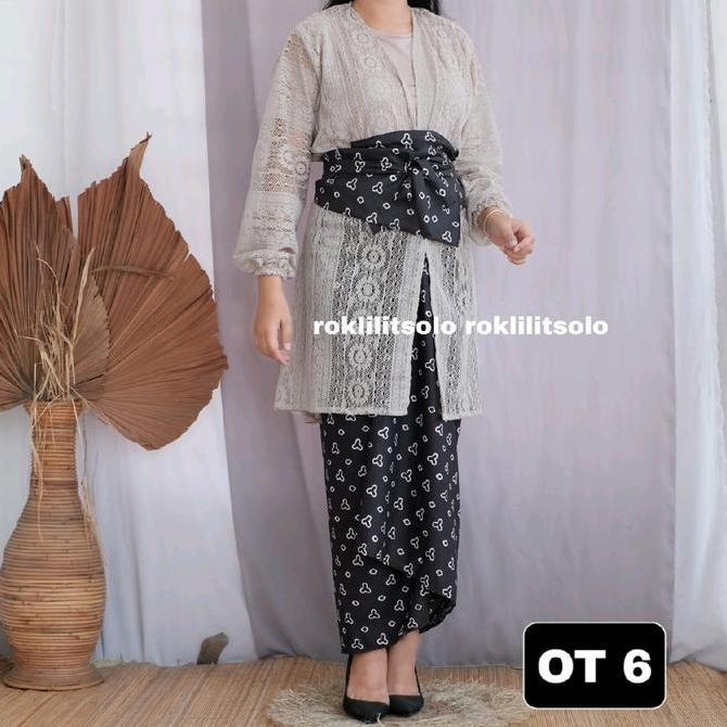 Outer Brokat Kondangan / Cardigan Brokat Panjang Muslim Atasan