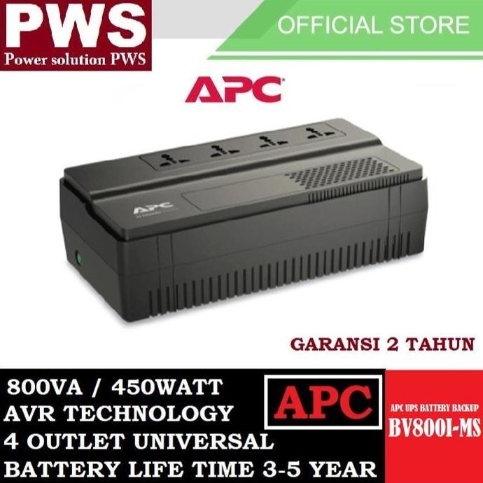 UPS APC B V 800 I-MS 800 / 450W. APC BATTERY BACKUP 800 VOLT AMPER / 450 WATT
