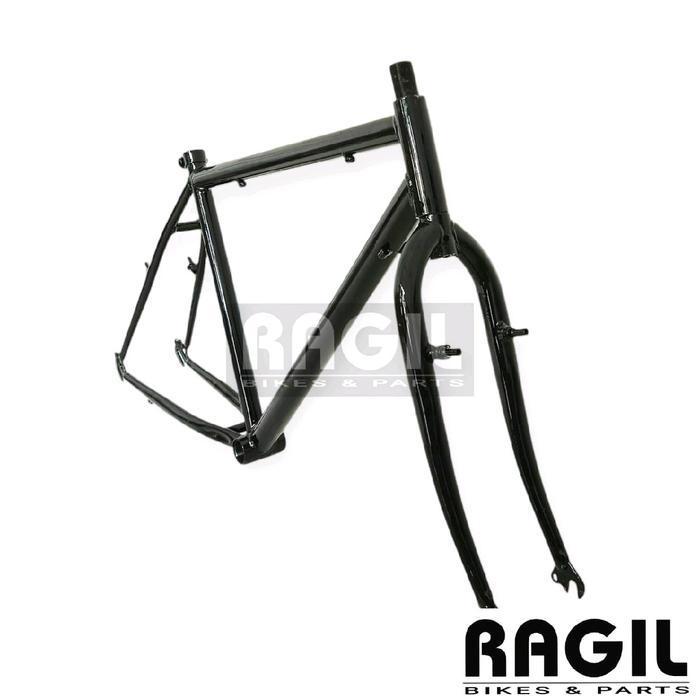 FRAME SET SEPEDA FEDERAL 26 MTB BAYANGAN HITAM DALANGAN BESI HITAM LAKI LAKI COWOK COMMUTER BIKE FOR