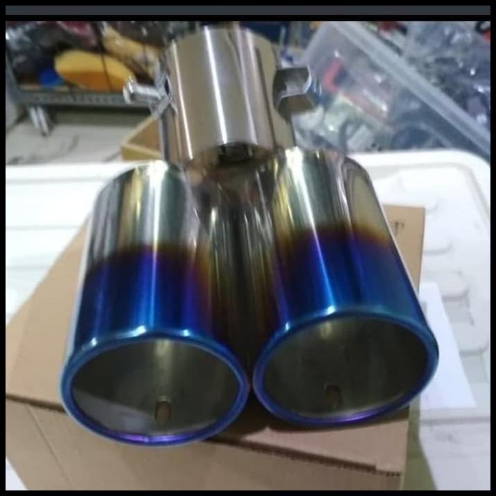 BEST DEAL MUFFLER BUNTUT KNALPOT RACING PLANGI 2 LUBANG MOBIL KARIMUN WAGON R 