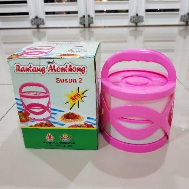 PROMO TERBARU Rantang Monthong Susun 2 / Rantang Susun 2 / Rantang Susun Plastik / Rantang Susun Haj