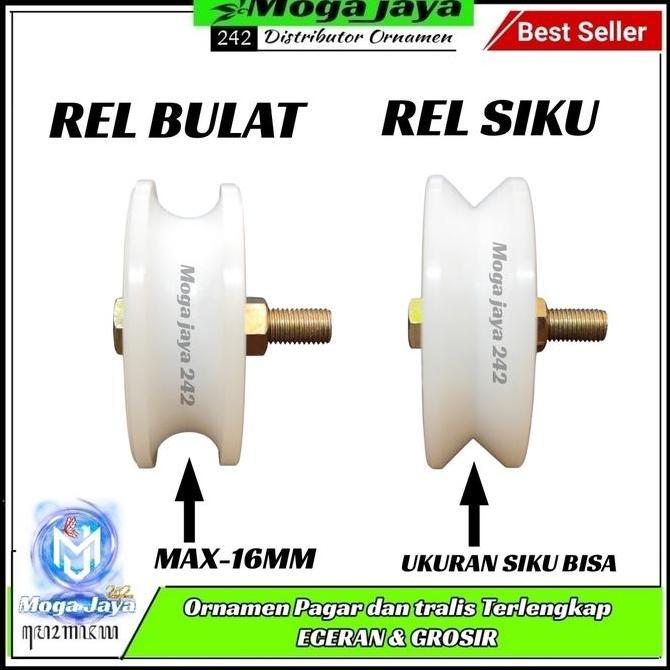 roda pagar nilon roda only nylon dobel bearing