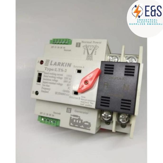 Larkin Lts-2P 100A Ats Otomatic Genset 1 Phase 2 Wire / Lts 2P Larkin