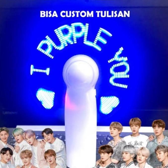 Kipas Tulisan LED Custom Fan Magic Souvenir Unik Wedding Konser Pesta