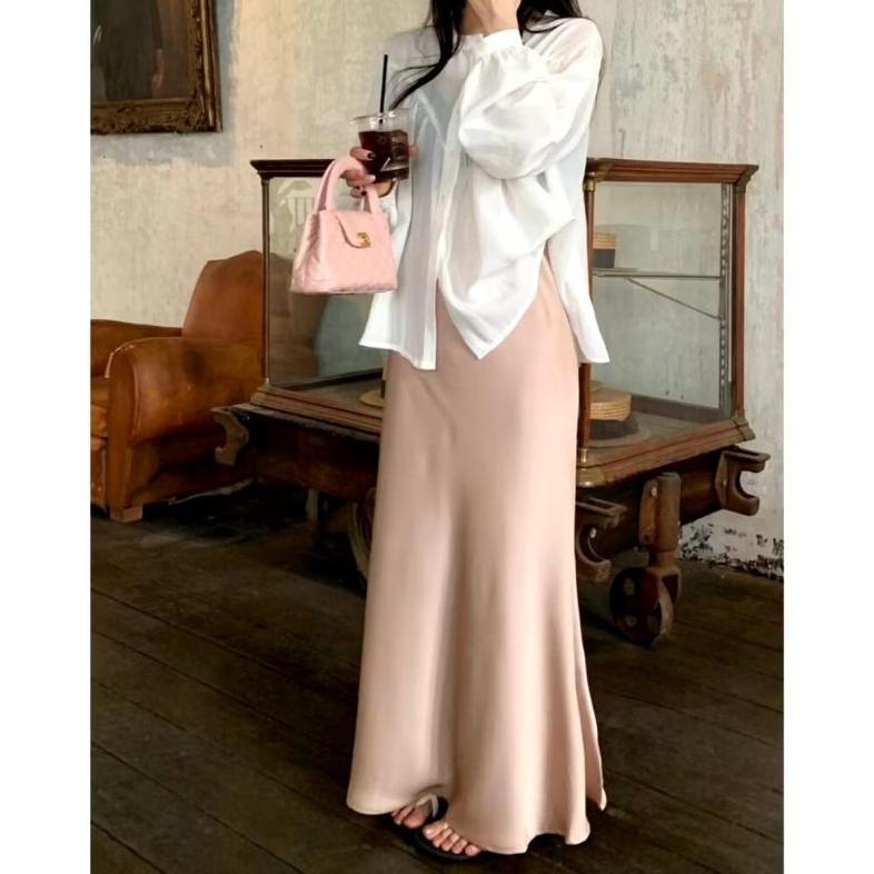 HOT DEALS Rok Satin Silk Premium / Premium Satin Silk Skirt / Rok Wanita / korean Skirt