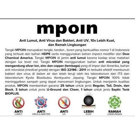 Promo Tangki Air Mpoin Plus 2000 Liter Drain | Toren Air | Tandon Air