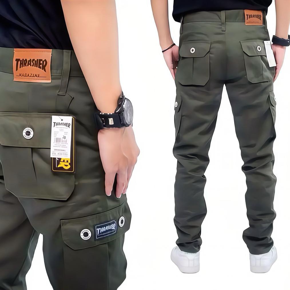MURAH Celana Cargo Panjang, Celana Cargo Original, Celana Cargo Thrasher Premium Quality Size 27-38
