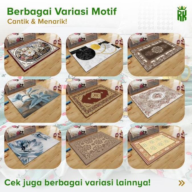 RAJA - Karpet Lantai Karpet Ruang Tamu Desain Modern Estetik Elegan