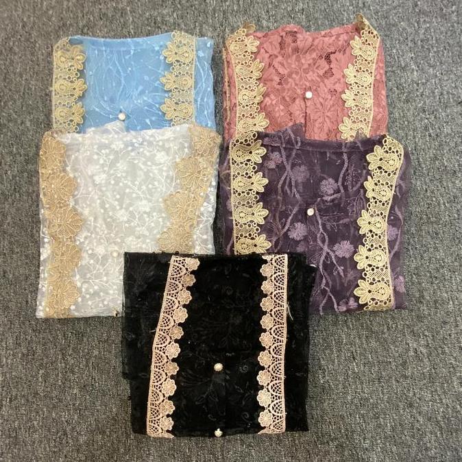 PR0M0 Pola Wear | Zora Outer Brukat Etnik Vest Tille Kardigan Lace Outer Kebaya Kondangan Mewah - Bl