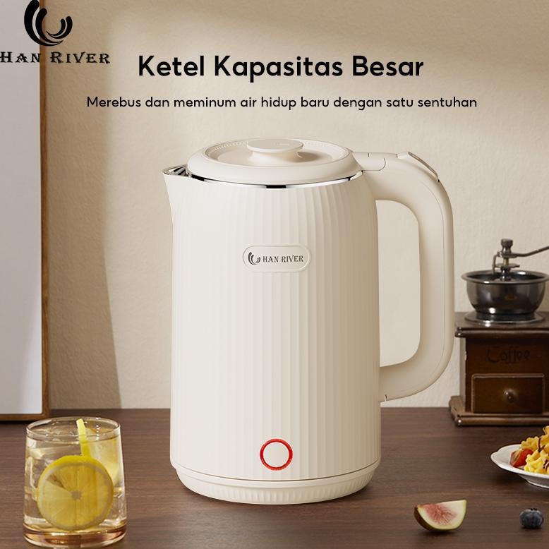 TERBARU HAN RIVER 2.5L Teko Listrik Teko Pemanas Air Listrik 304 stainless