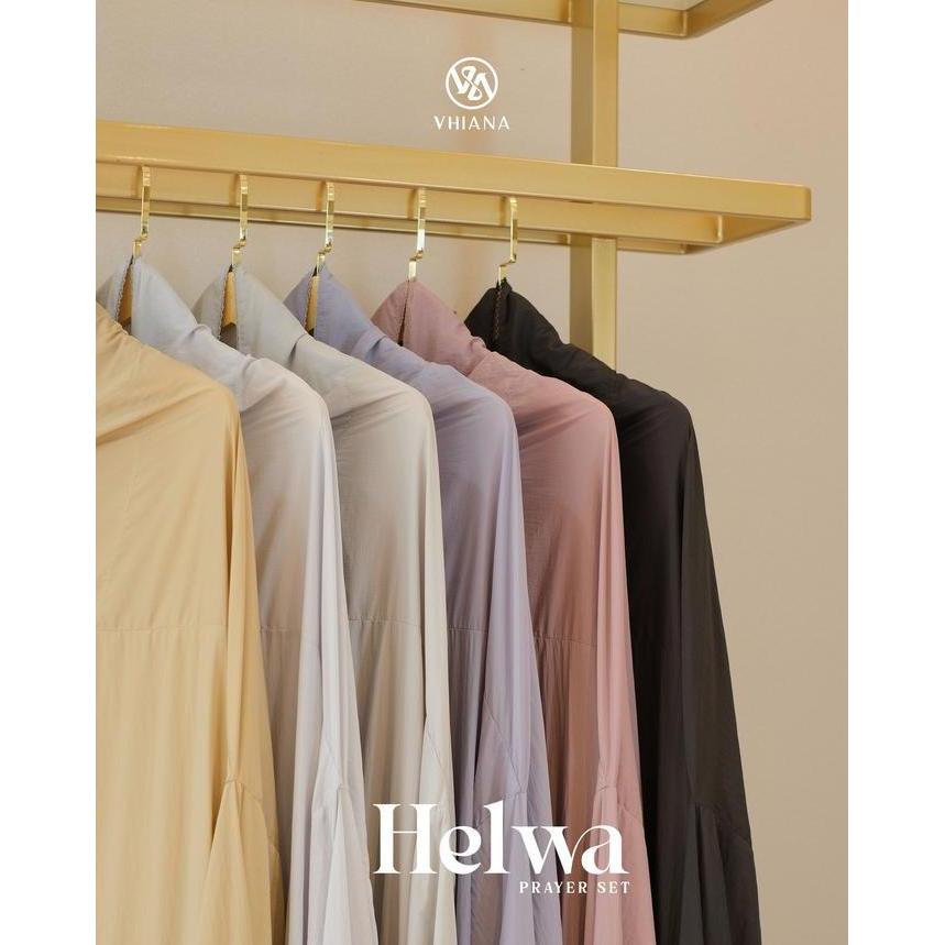 VHIANA HELWA Travel Set Mukena Travel Parasut Silk Premium Muslim Dewasa