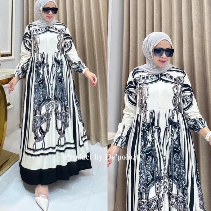 PR0M0 Wilona gamis midi dress rayon viscose  Wilona Maya Natasha Luna G00D QU4LITY