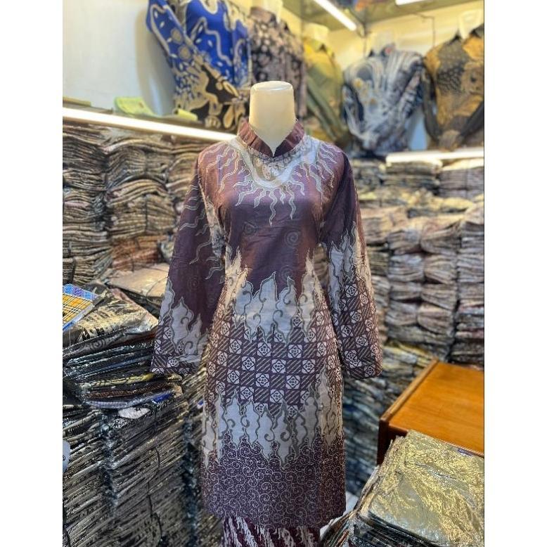 TERBARU Batik Tunik Modern Atasan Tunik Batik Wanita Bahan Katun Halus