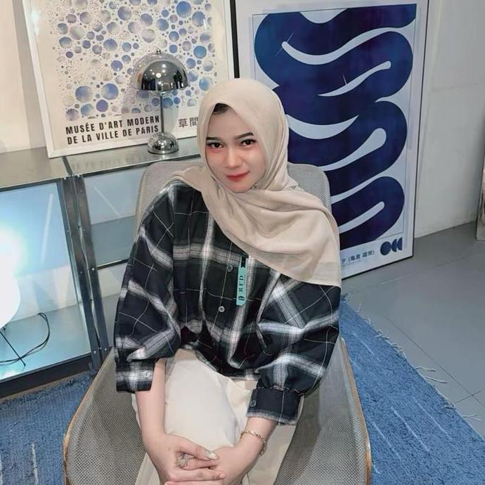 PR0M0 Kemeja Tamara Batwing Flanel Oversize-Rfd G00D QU4LITY