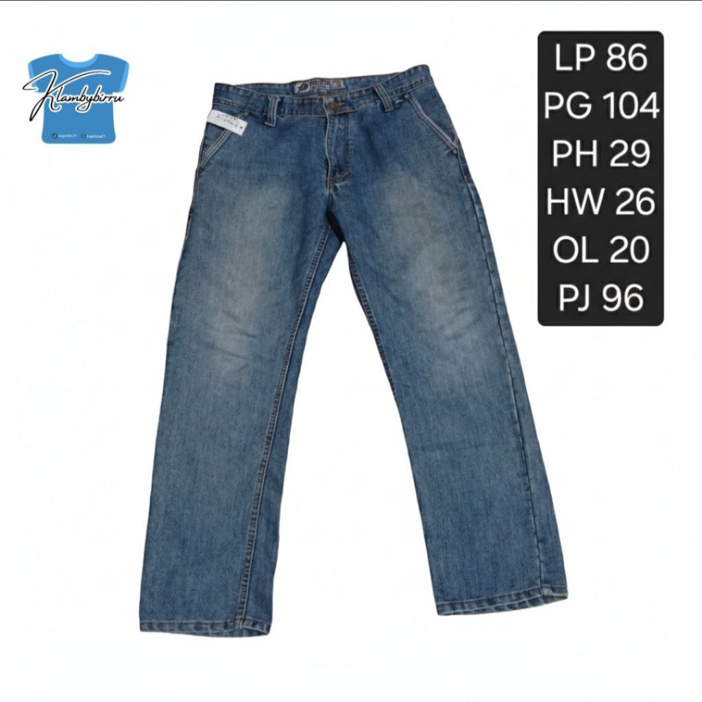 CELANA JEANS PRIA LP 86 WARNA BIRU DENIM OOTD LEBARAN