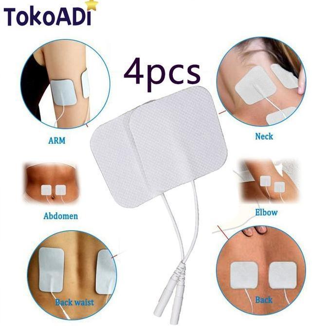 FEWRITZ Isi 4 Pad Tens Elektroda 5*5cm - Electrode Pad Tens Stimulator Alat Medis Terapi Tens Tubuh