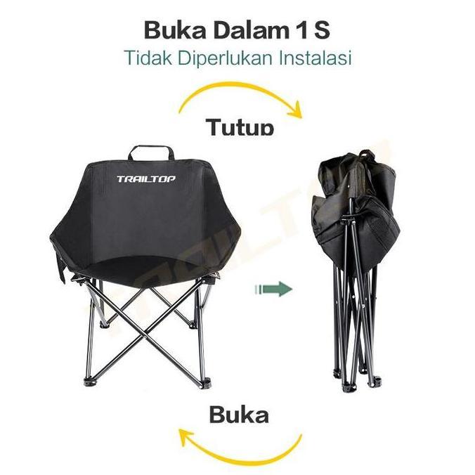Park- Trailtop Kursi Lipat Outdoor Kursi Santai Kain Oxford Bangku Lipat Kursi Lipat Portable