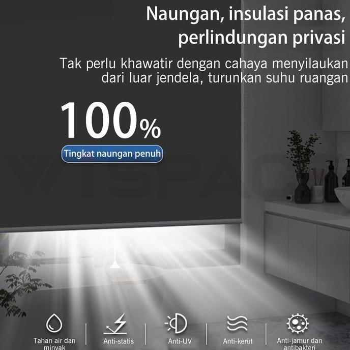 Fmlya- Tirai Gorden Tirai Kantor Tarik Roller Blind Tirai Jendela Aesthetic Gorden Tarik Tirai Rolle