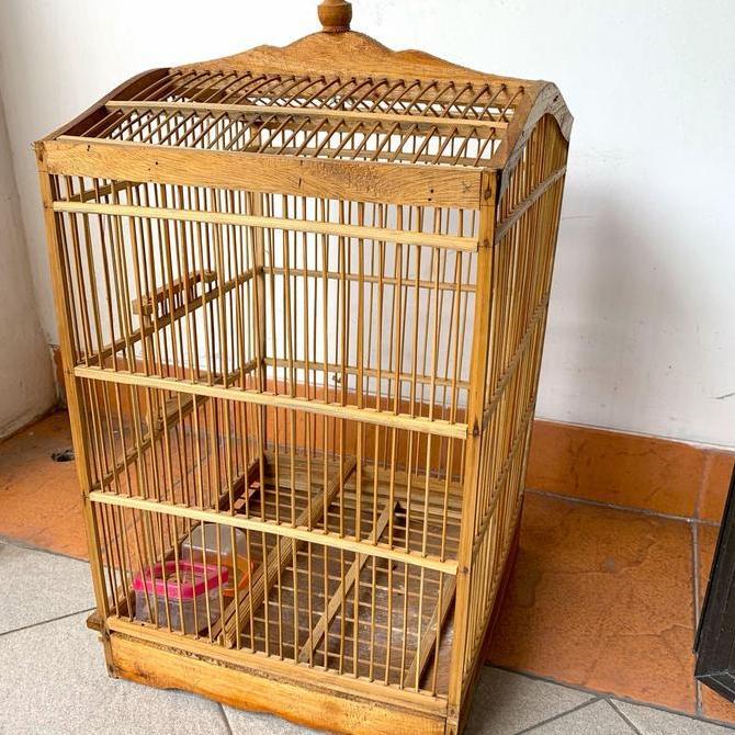 kandang burung kayu kotak