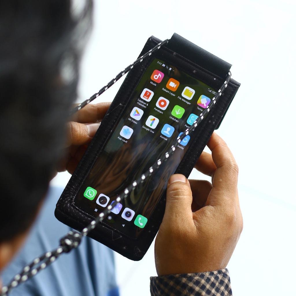 Tas Dompet Hp Dompet Handphone Id Card Holder Hanging Phone Wallet Kalung Gantung Leher Multifungsi 