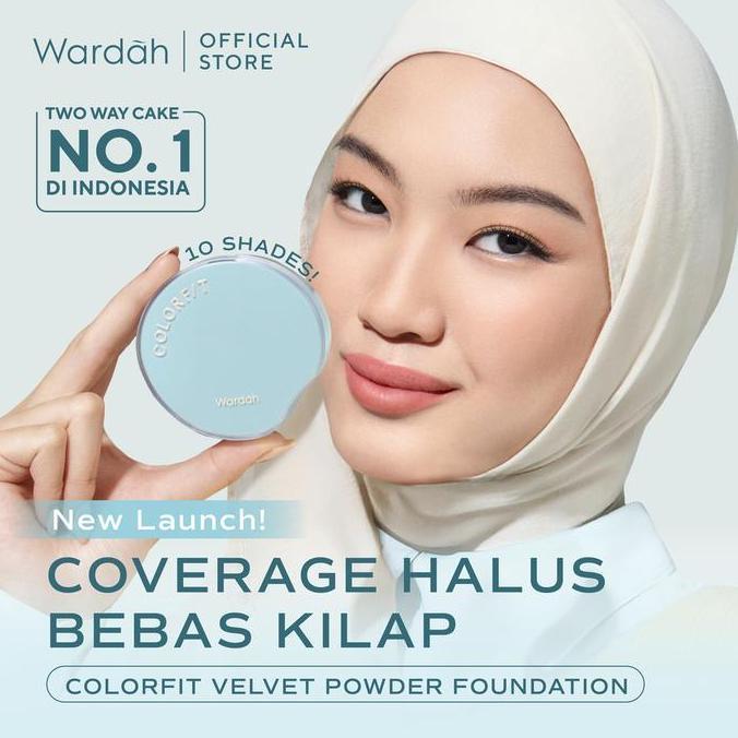 PRODUK FAVORIT - [PRE-ORDER] WARDAH Colorfit Velvet Powder Foundation 32 N Neutral Beige - All Skin 