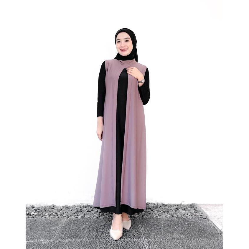 Longcardi Kutung-Cardigan Wanita-Blezer - Outer Terbaru 2023 Cantik Hitam Muslim Navy Panjang