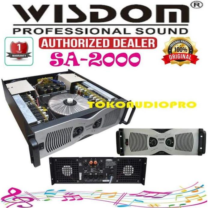 Power Wisdom SA-2000 2-Channel Power Amplifier Wisdom Sa2000