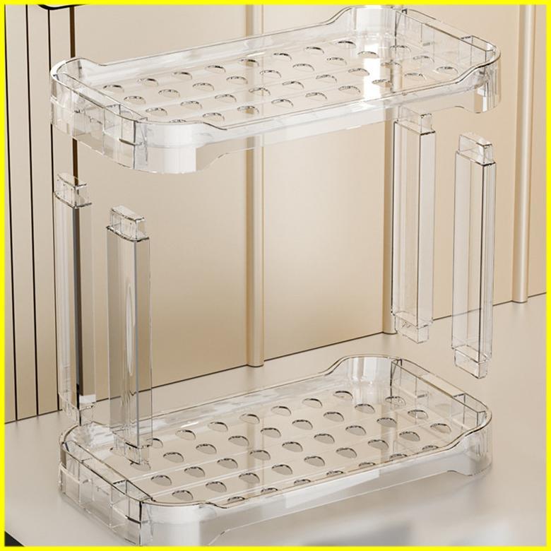 BRONIAGAID RAK ACRYLIC KOSMETIK RAK MAKEUP RAK ORGANIZER KOSMETIK / RAK KOSMETIK ACRYLIC 3 TINGKAT S