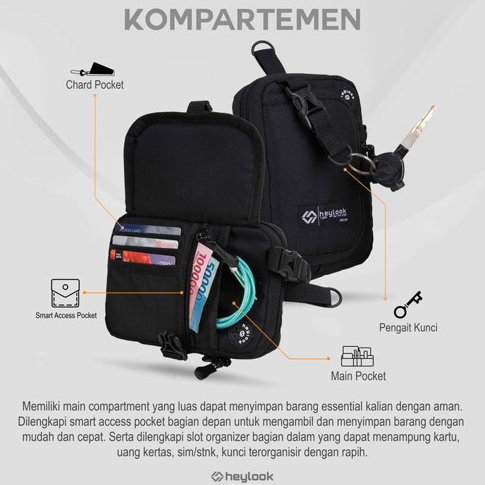 Cod,Bisa- Tas Selempang Pria Skype Sling Bag Pria Tas Slempang Mini Cowok Murah