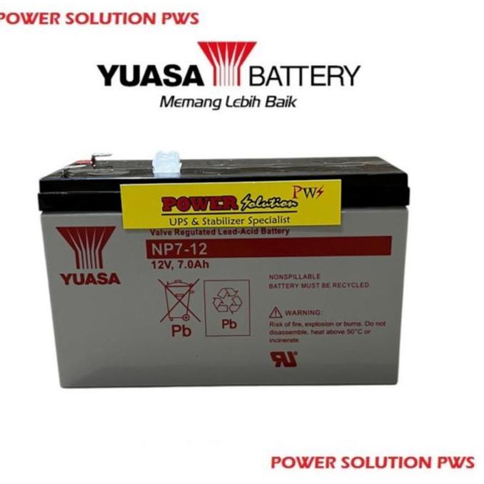Battery Yuasa 12V7Ah, Yuasa NP7-12, Baterai Yuasa 12V7Ah Murah