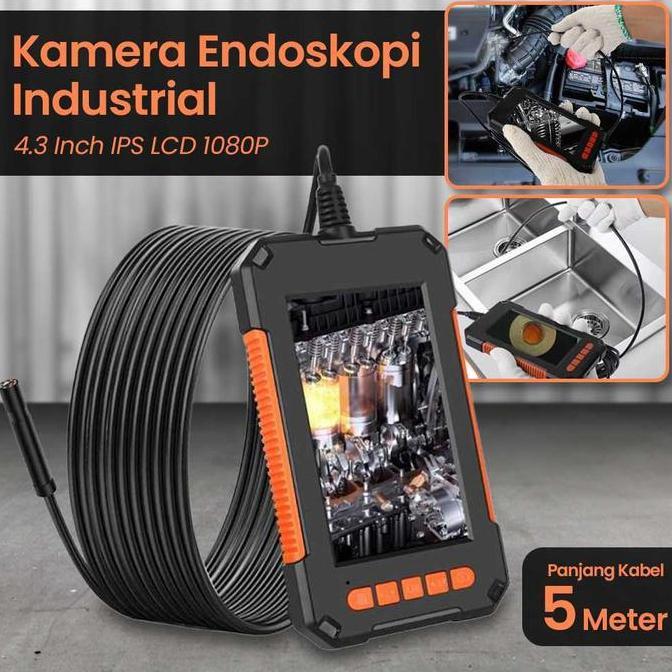 Kamera Endoskopi Industrial Endoscope 4.3 Inch Ips Lcd 1080P P40
