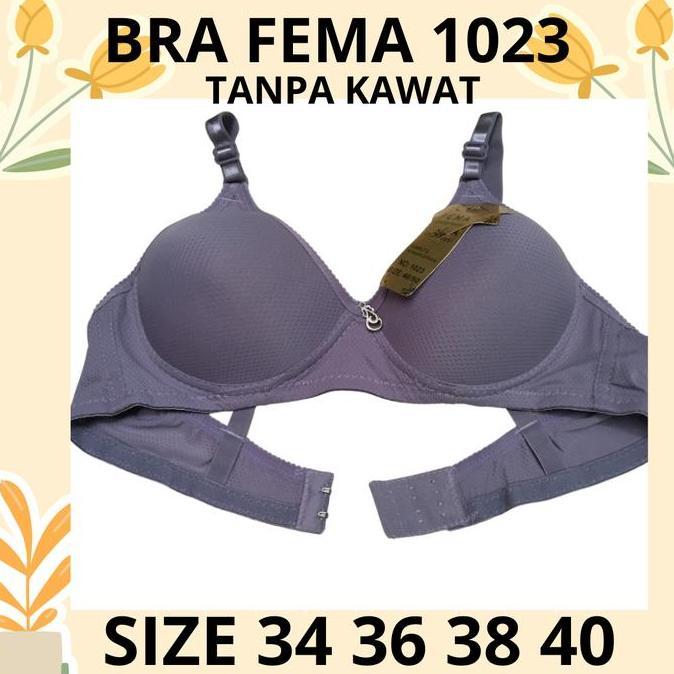 Wkwkwk- Bra Bh Wanita Remaja Fema 1023 Cup A Size 34 36 38 40 Kait 2 Busa Tipis Tanpa Kawat Nyaman T