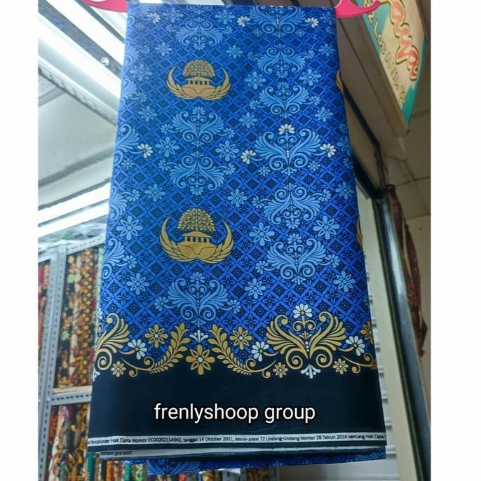 Hadirpopuler- Kain Batik Seragam New Korpri Terbaru / Bahan Batik Katun Seragam Korpri (Hrg 50 Cm)