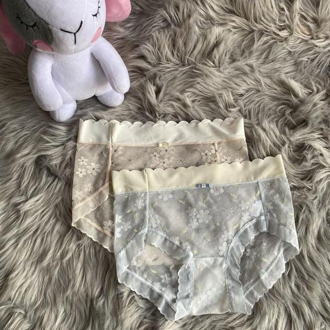 Wkwkwk- Cd/Celana Dalam Wanita Brukat Bahan Adem Melar Paket Bundling 1 3 6 Kain Super Lembut Bernap