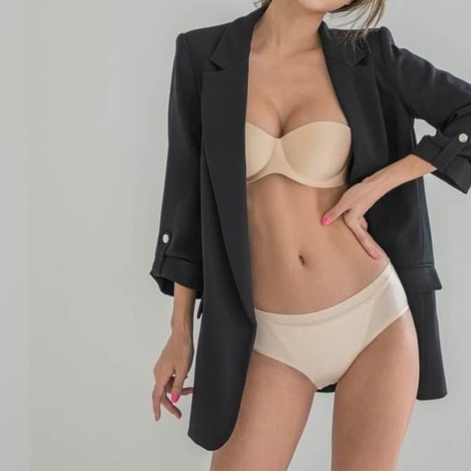 Wkwkwk- Bra Tally 221 Bh Seamless Bra Double Strap Tali Transparan Depan N Belakang