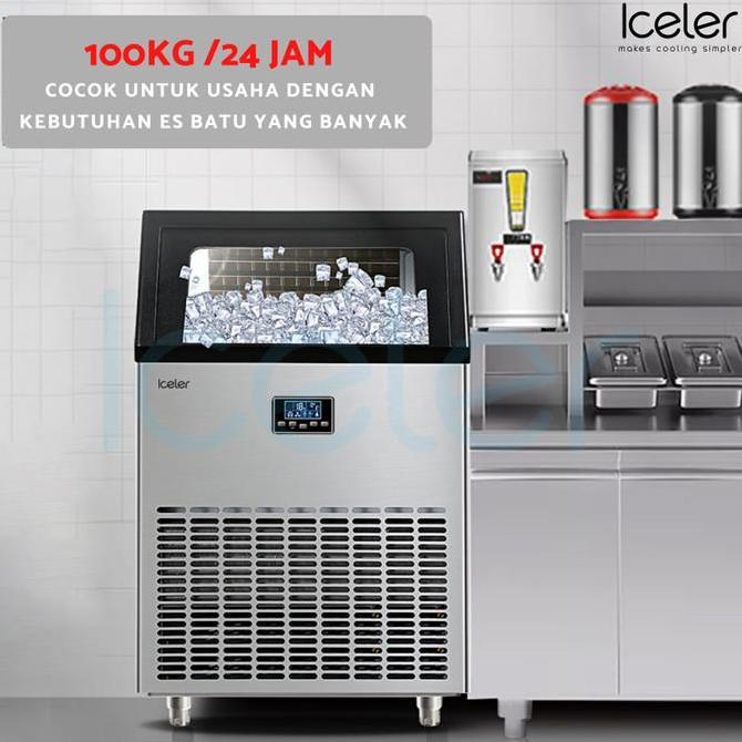 Cook- Mesin Es Batu Kristal Iceler Ice Maker 100Kg/24Jam Kapasitas Besar