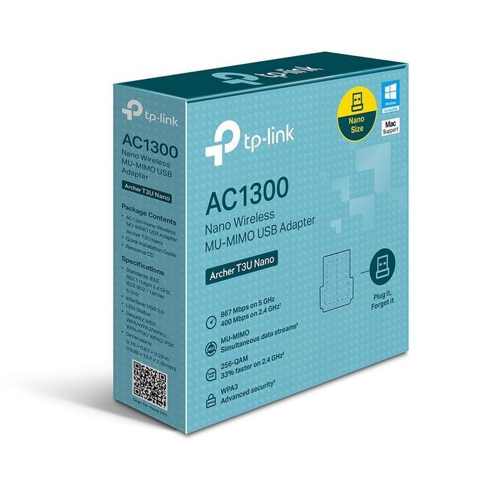 TP-LINK Archer T3U Nano , AC1300 Nano USB Adapter Wireless MU-MIMO