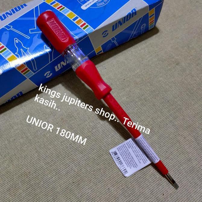 UNIOR ORIGINAL TESPEN 140MM 180MM atau CMART 145MM ac TES PEN TESTER LISTRIK PLN OBENG ready