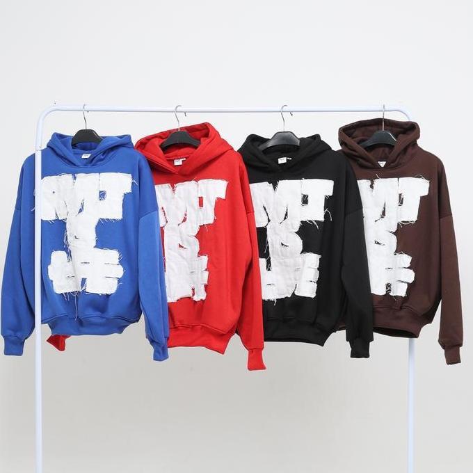 Pullover Hoodie Boxy Distressed Bordir Rvlt