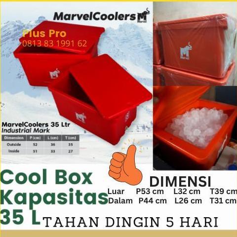Cooler Box 50 L / Marvel Cool es batu kristal mancing marina coolbox