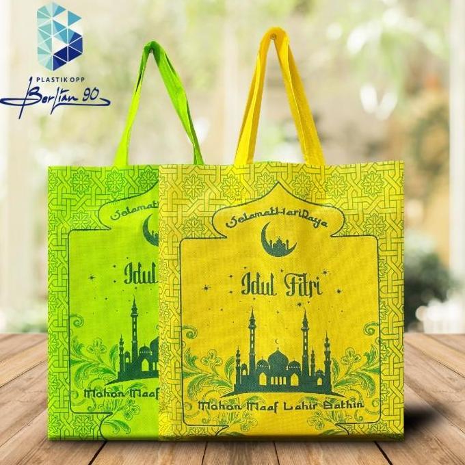 Tas Spunbond Idul Fitri 30 x 40 GoodieBag Lebaran Tas Kain Idul Fitri