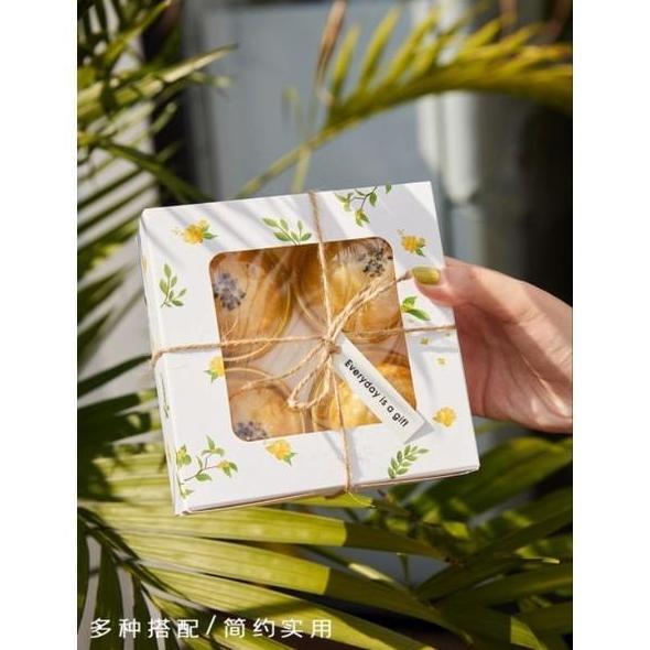 10pcs egg tart box kotak kue donut dessert box egg tart box pie soes