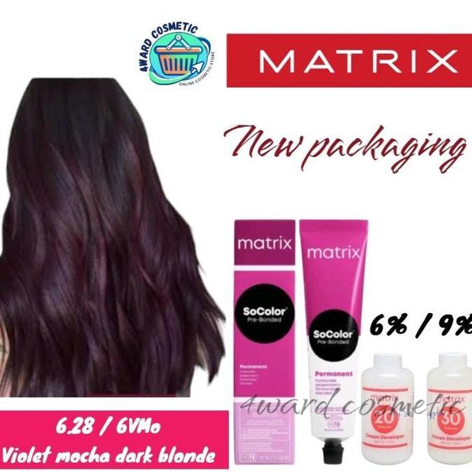 Matrix socolor 6.28/6VMO violet mocha dark blonde pewarna rambut hair color