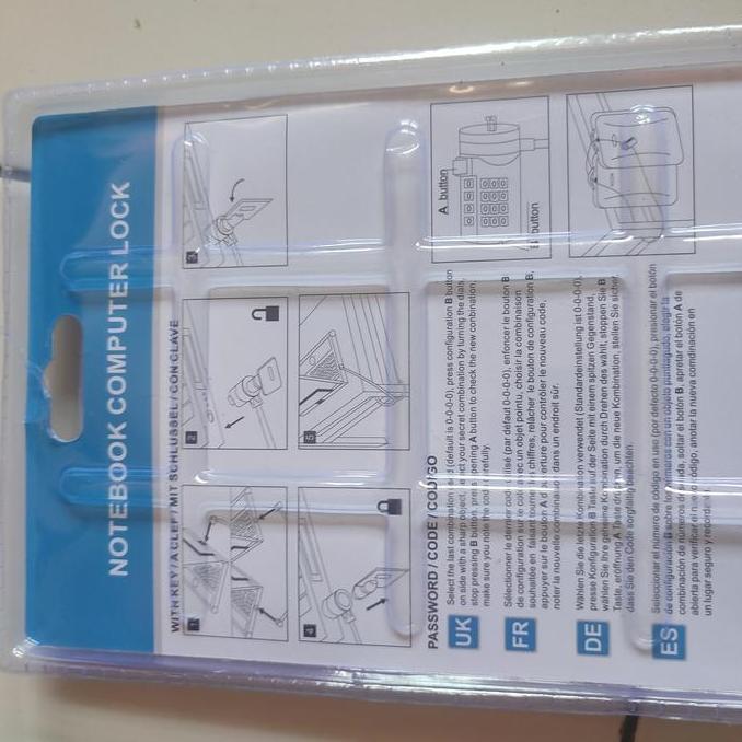 Kensington Lock Kunci Laptop Kombinasi Angka Number