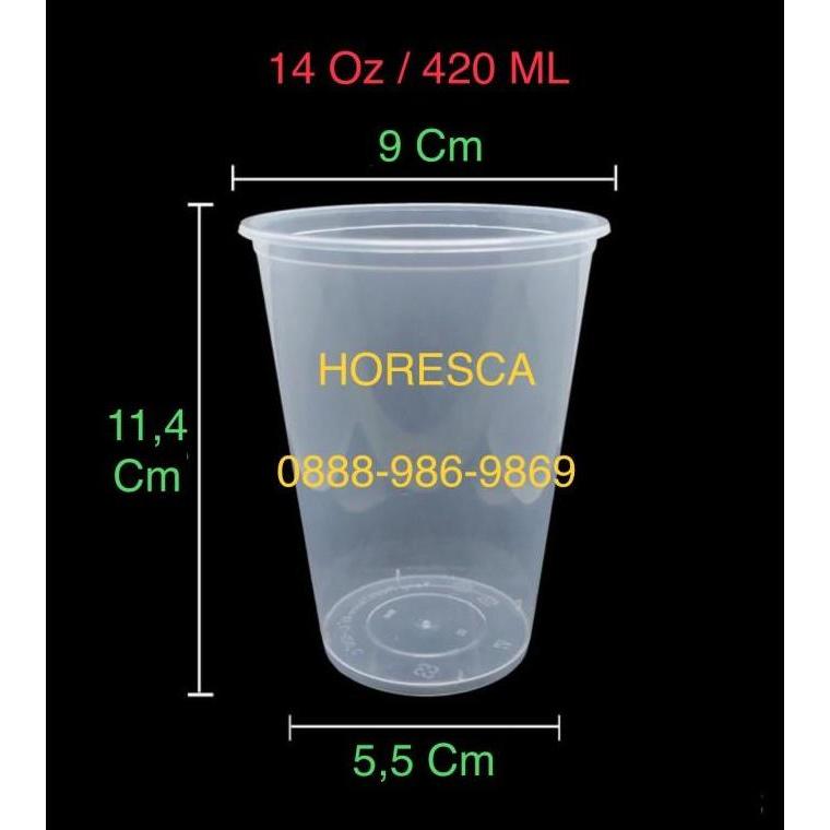 Gelas Plastik Boba/Cheese Tea/Cup Injection PP Tebal Hanya Cup @25 Pcs