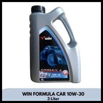 TERBARU OLI WIN FORMULA CAR 10W30 API SL (3L)/PELUMAS MESIN BENSIN WIN 10W-30/10-W30 (3 LITER)
