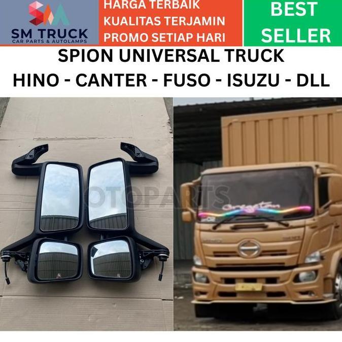 (Volvo) Spion Set Modifikasi Truk Universal Untuk Hino Lohan Canter Fuso Isuzu Giga Elf Nmr Nkr Niss