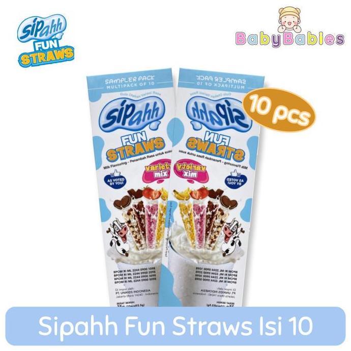 sedotan sippah rasa buah isi 10/sedotan rasa buah sippah fun straw