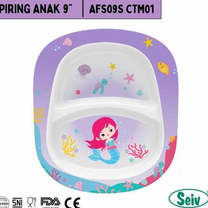 PIRING MAKAN ANAK 9" SEKAT MELAMINE ONYX / PIRING BABY KARAKTER LUCU