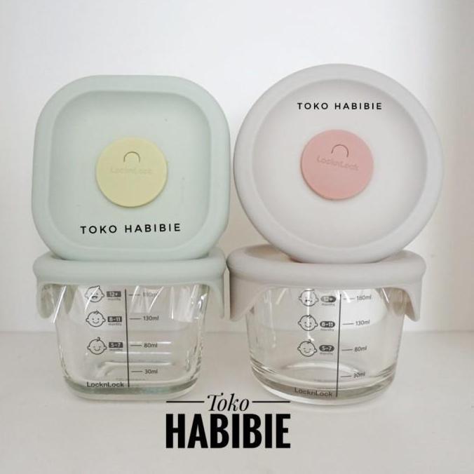Lock n Lock Food Container Kotak Toples Kaca Penyimpanan MPASI 3 Pcs